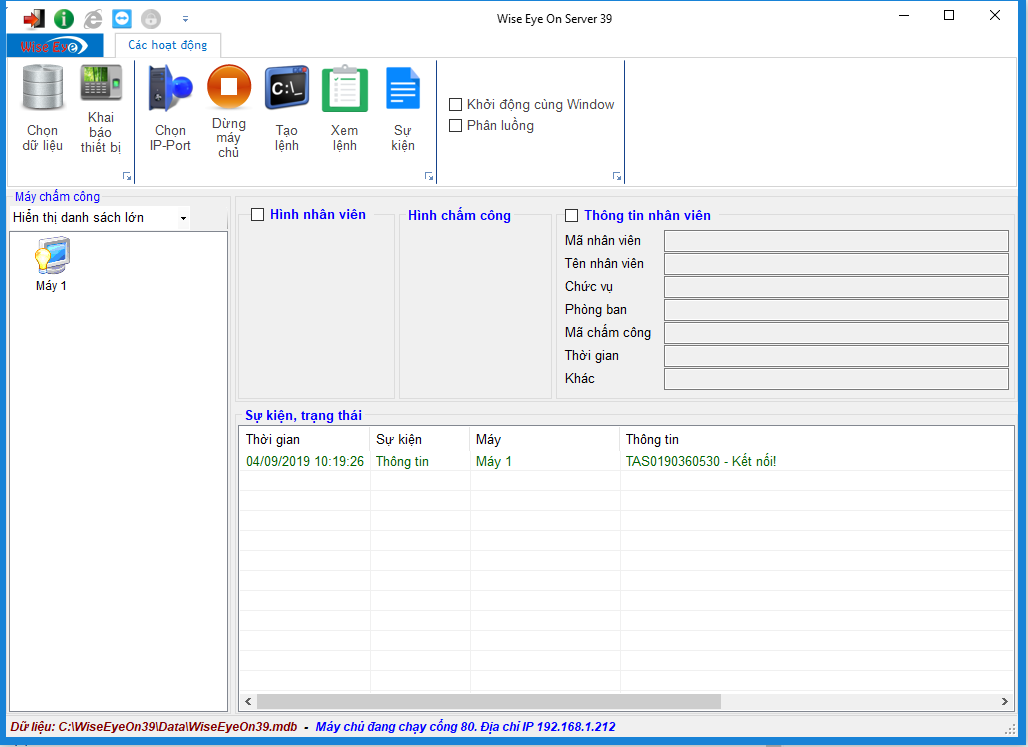 Phần mềm tự động lấy dữ liệu từ xa Wise Eye On Server 39