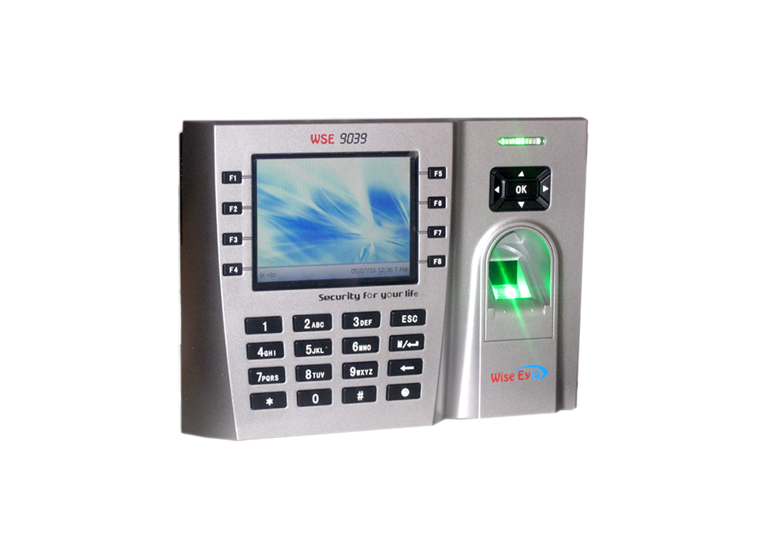 Máy chấm công vân tay Wise Eye WSE-9039 Máy chấm công vân tay Wise Eye WSE-9039