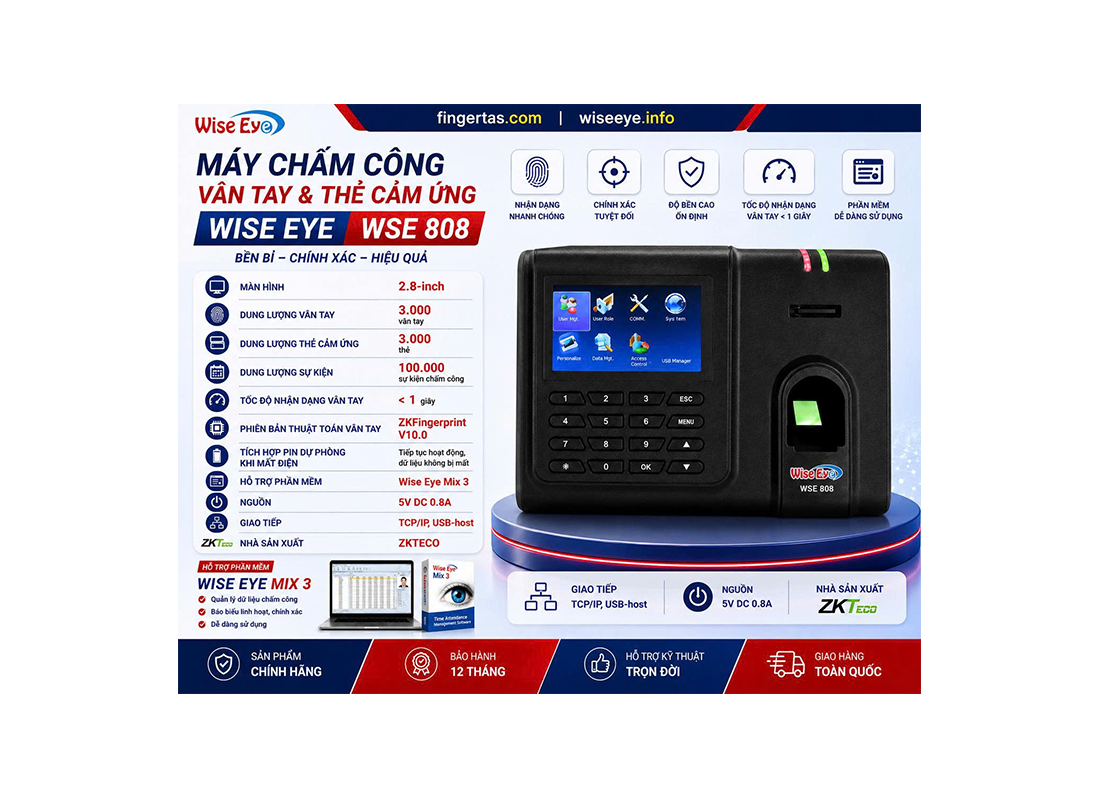 Máy chấm công Wise Eye WSE-808